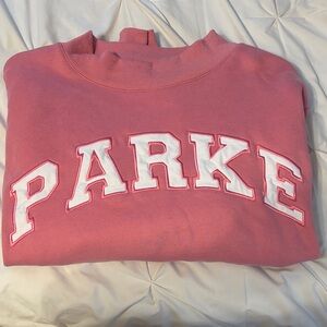 PARKE Bubblegum Varsity Mockneck